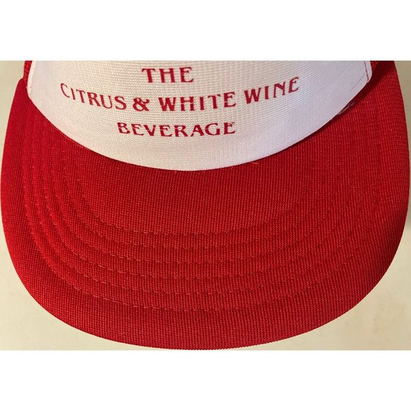 Vintage 80s Seagram's Cooler Mesh Trucker Hat Citrus & White Wine Beverage - Picture 4 of 9